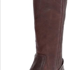 Frye Melissa Scrunch 9.5 Dark Brown Tall Boots